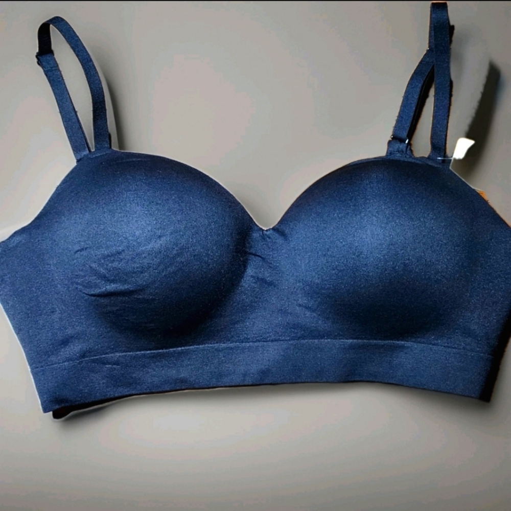 Truekind Daily Comfort Wireless Shaper Bra Black Size Large NWT